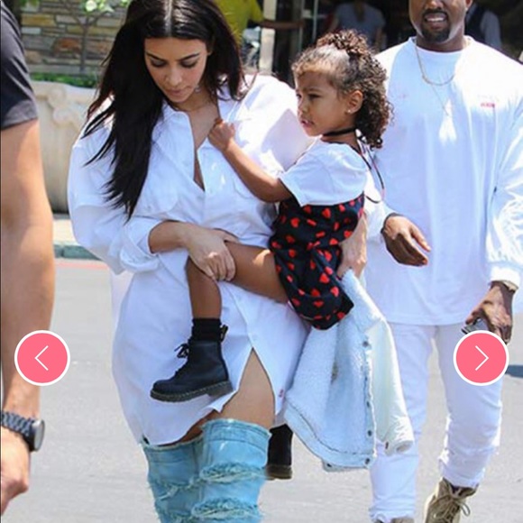 πSale was$85 will go backπ after saleπNew Glam Blackout Jean Thigh High Boots - Picture 8 of 11